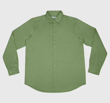 Skinny Fit Classic Shirt In Sage Green