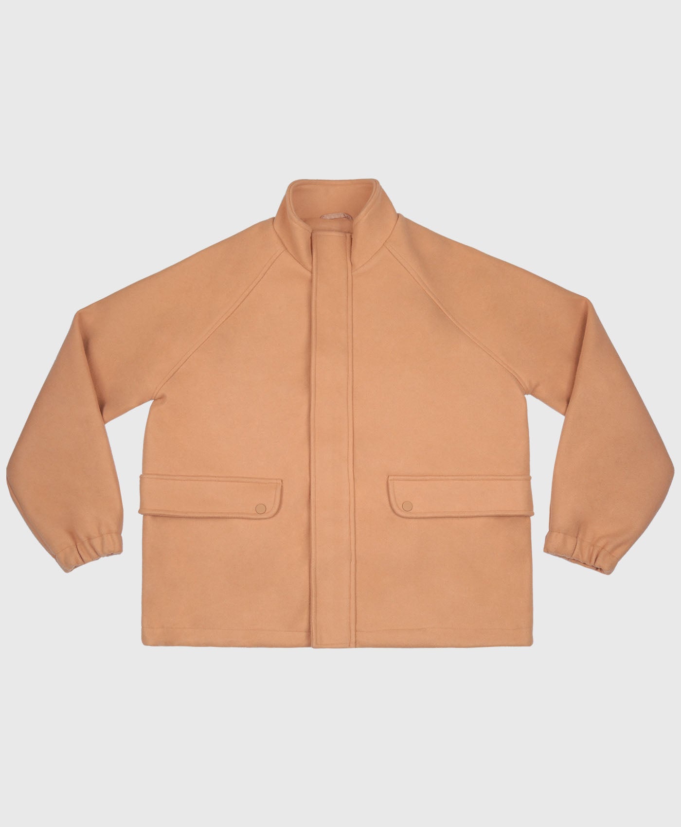 Concealed Placket Harrington Jacket In Brown