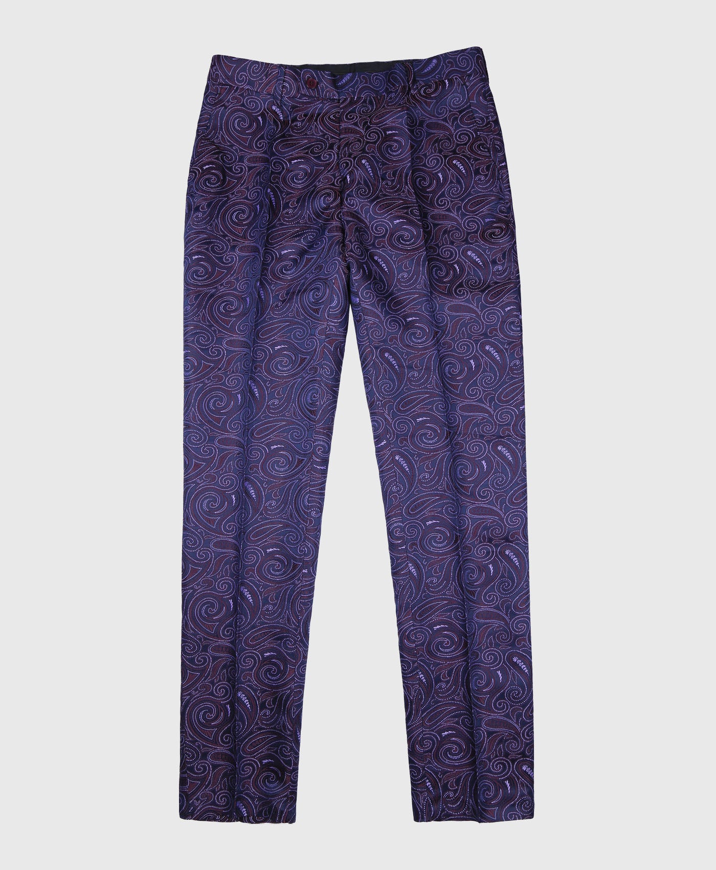 Floral Print Suit Trouser In Purple