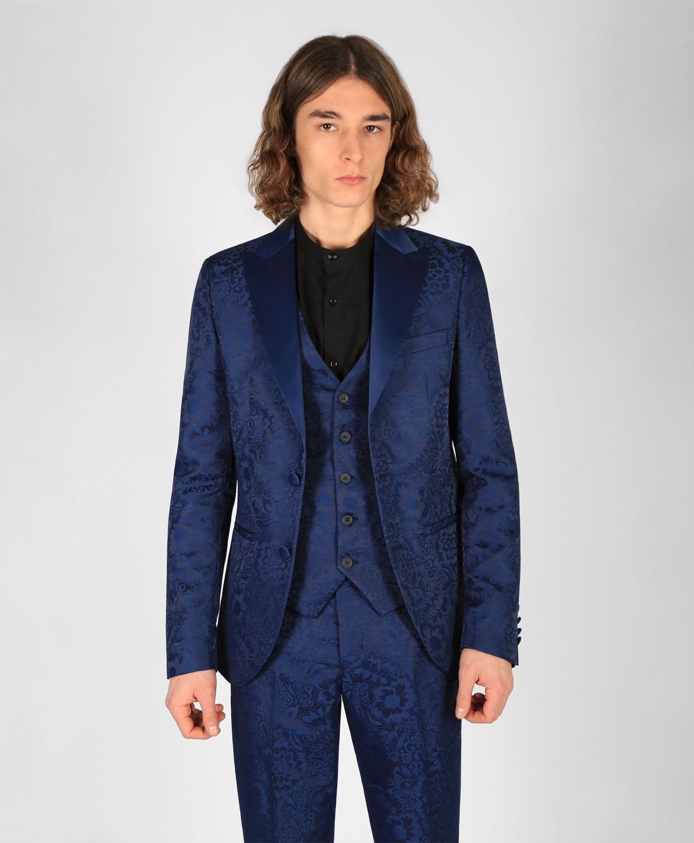 Floral satin blazer deals