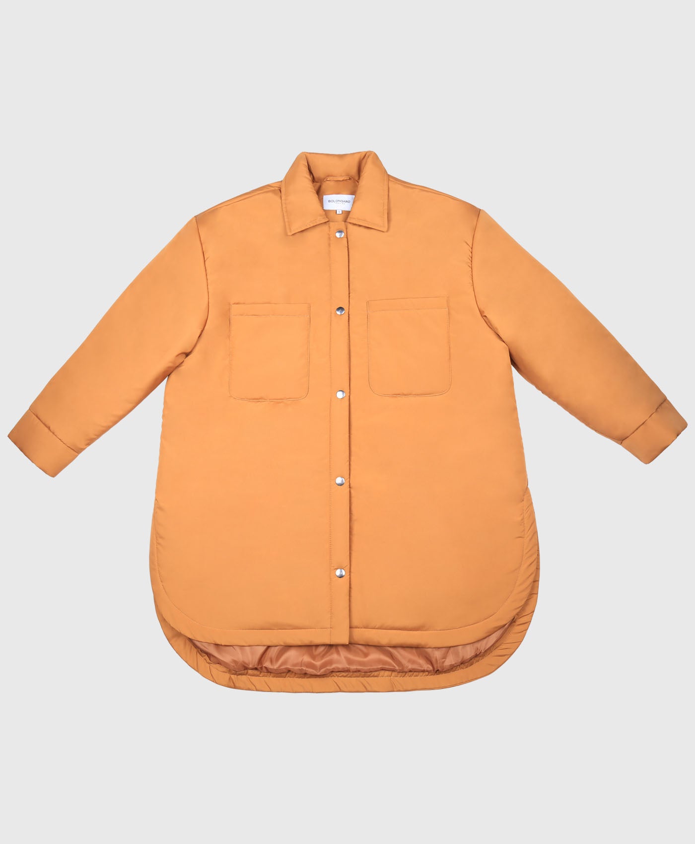 Padded Overshirt Jacket In Caramel