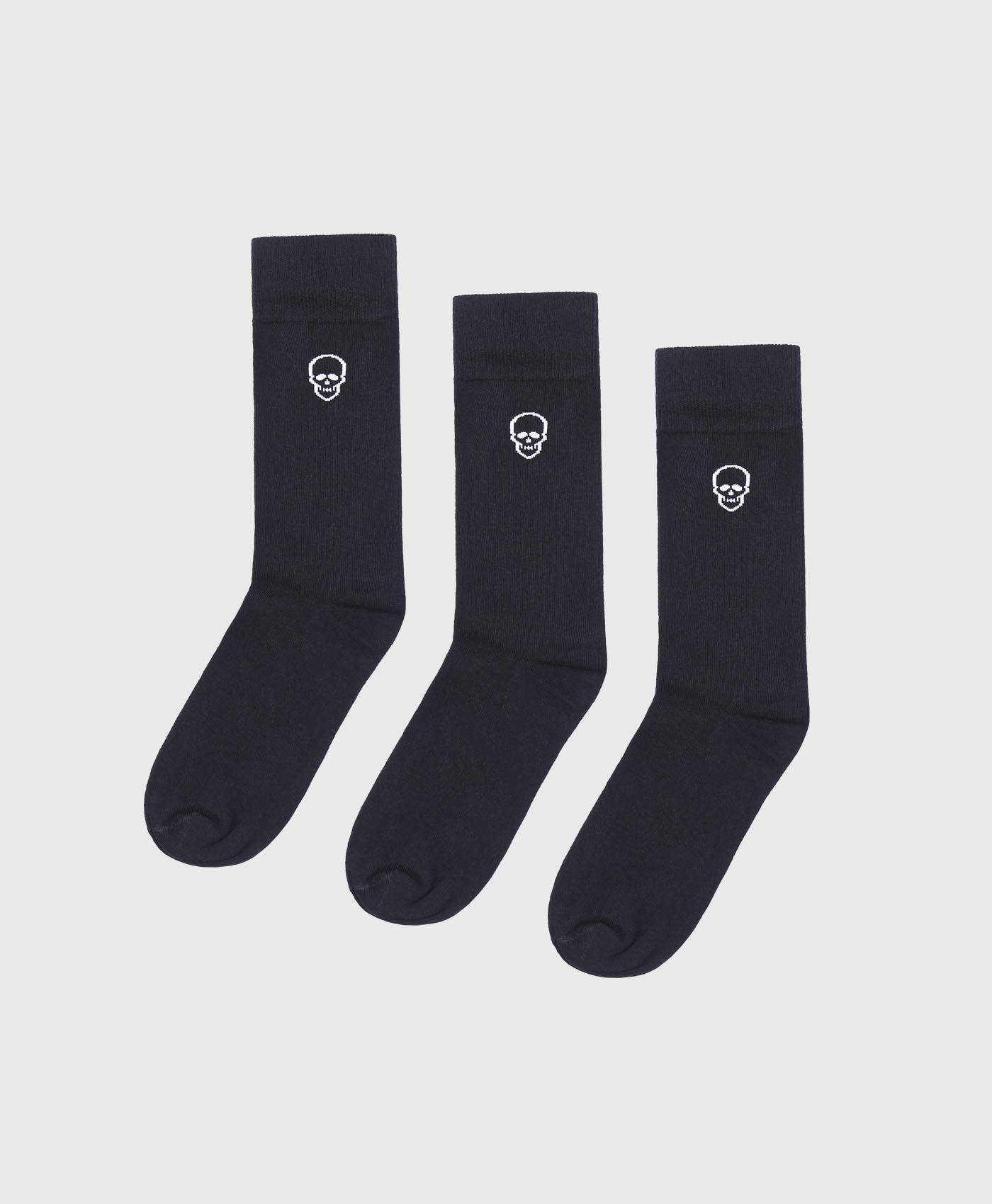 3 Pack Skeleton Socks In Black