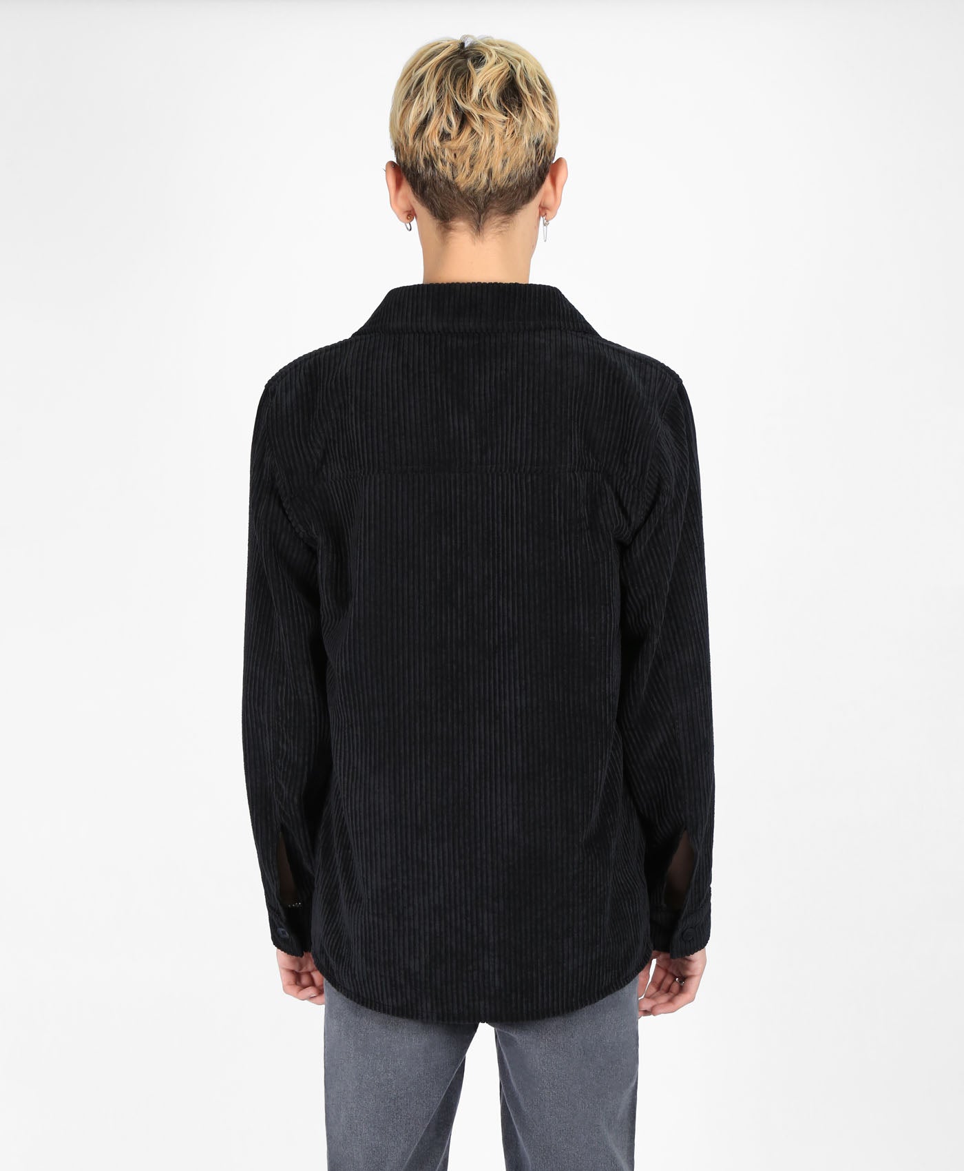 Worker Cord Shirt In Black