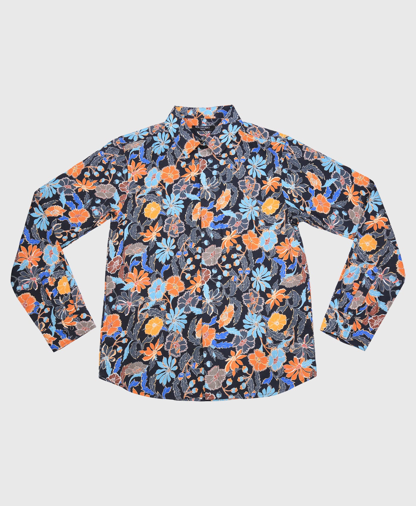 Long Sleeve Floral Shirt In Multi