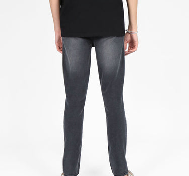 Distressed Skinny Fit Jeans In Grey