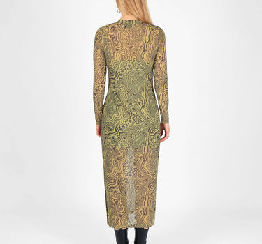 Veil Mesh Midi Dress