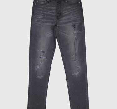 Distressed Skinny Fit Jeans In Grey