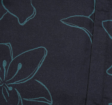 Long Sleeve Floral Shirt Black and Green