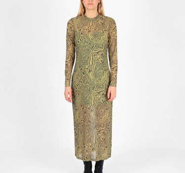 Veil Mesh Midi Dress