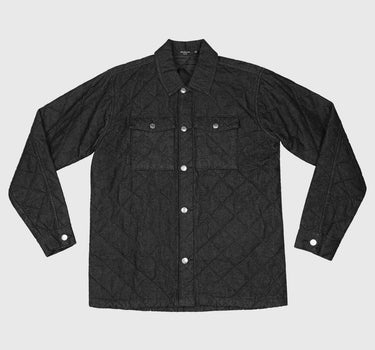 Button Up Shirt In Wash Black Denim