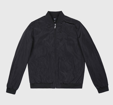 Nylon Bomber With Skull Back Print