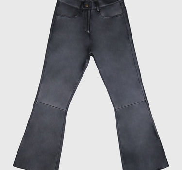 Leather Flare Trousers