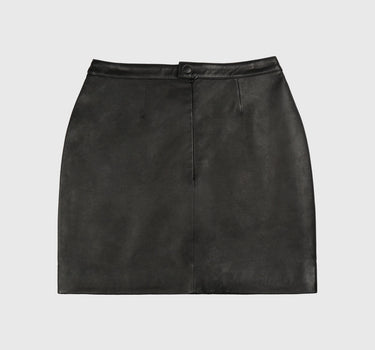 Leather Raven Mini Skirt