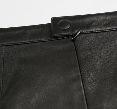 Leather Raven Mini Skirt