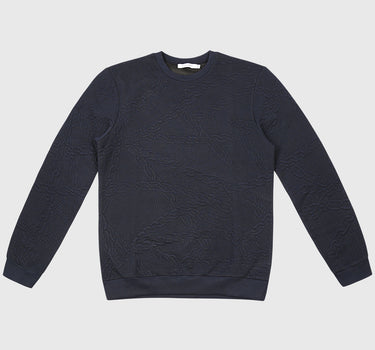 Textured Chains Crew Neck Sweatshirt