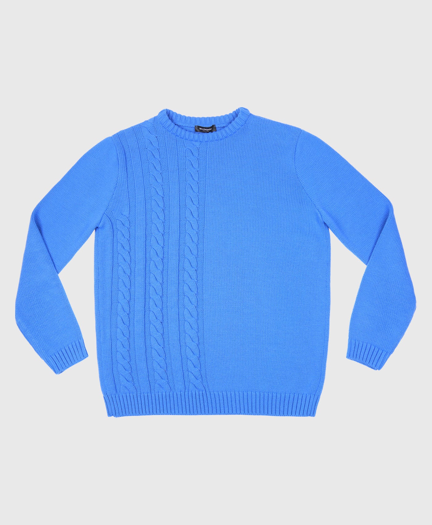 Placement Cable Knit Jumper In Blue