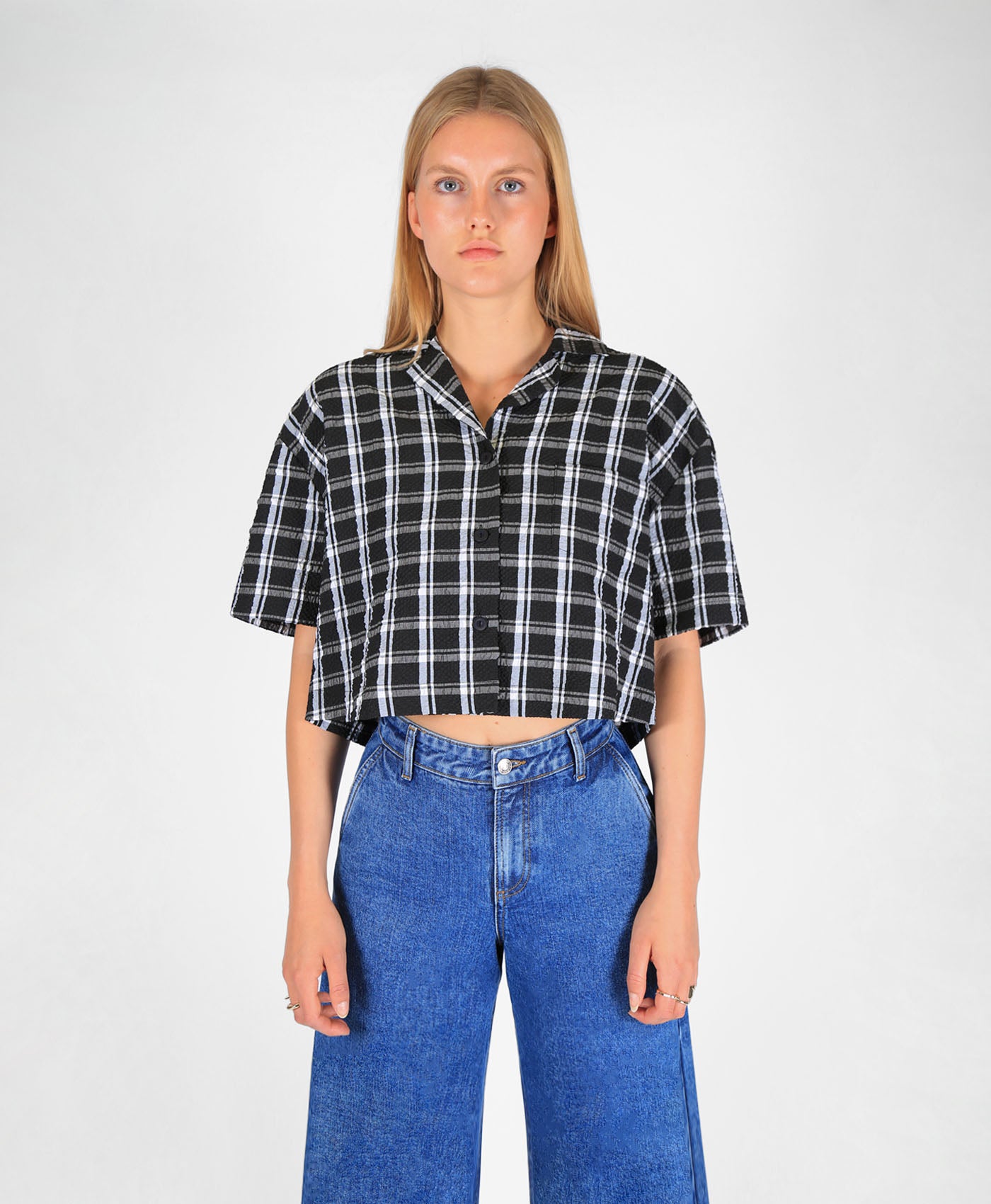 Revere Collar Shirt Gingham