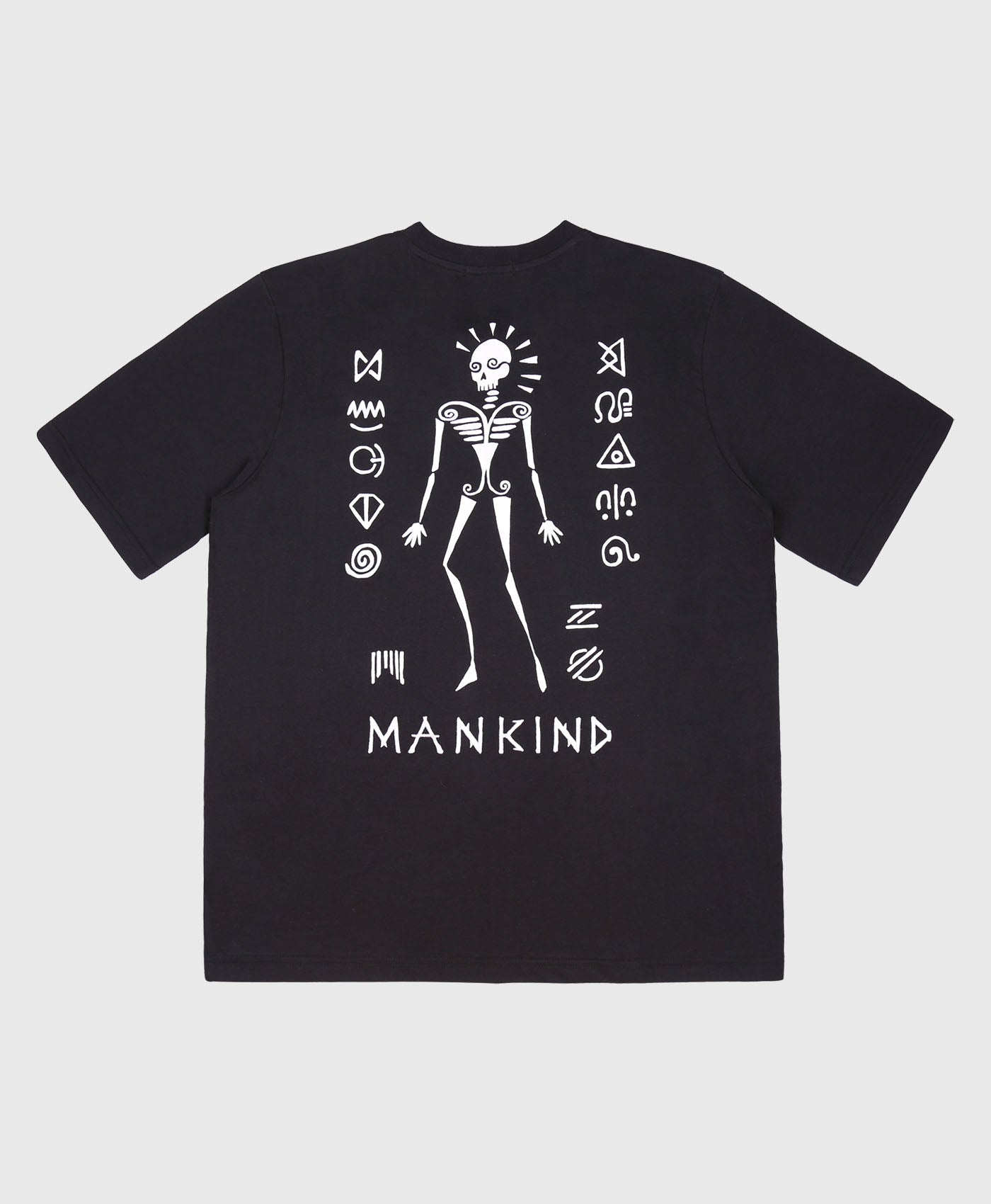 Short Sleeve T-shirt In Black With Mankind Print