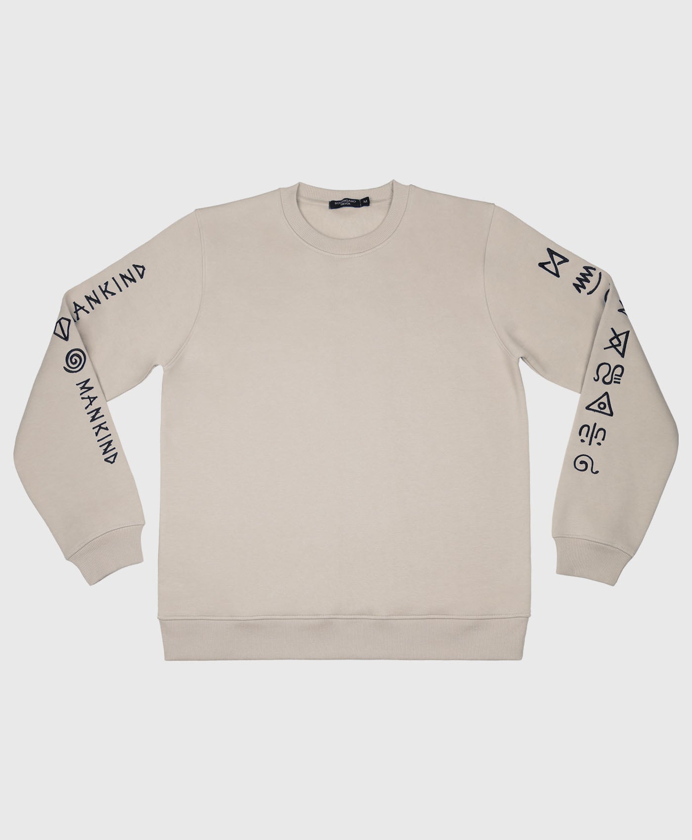 Sleeve Print Sweatshirt In Stone