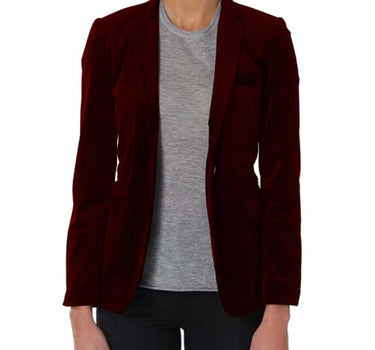 Crimson Velvet Blazer