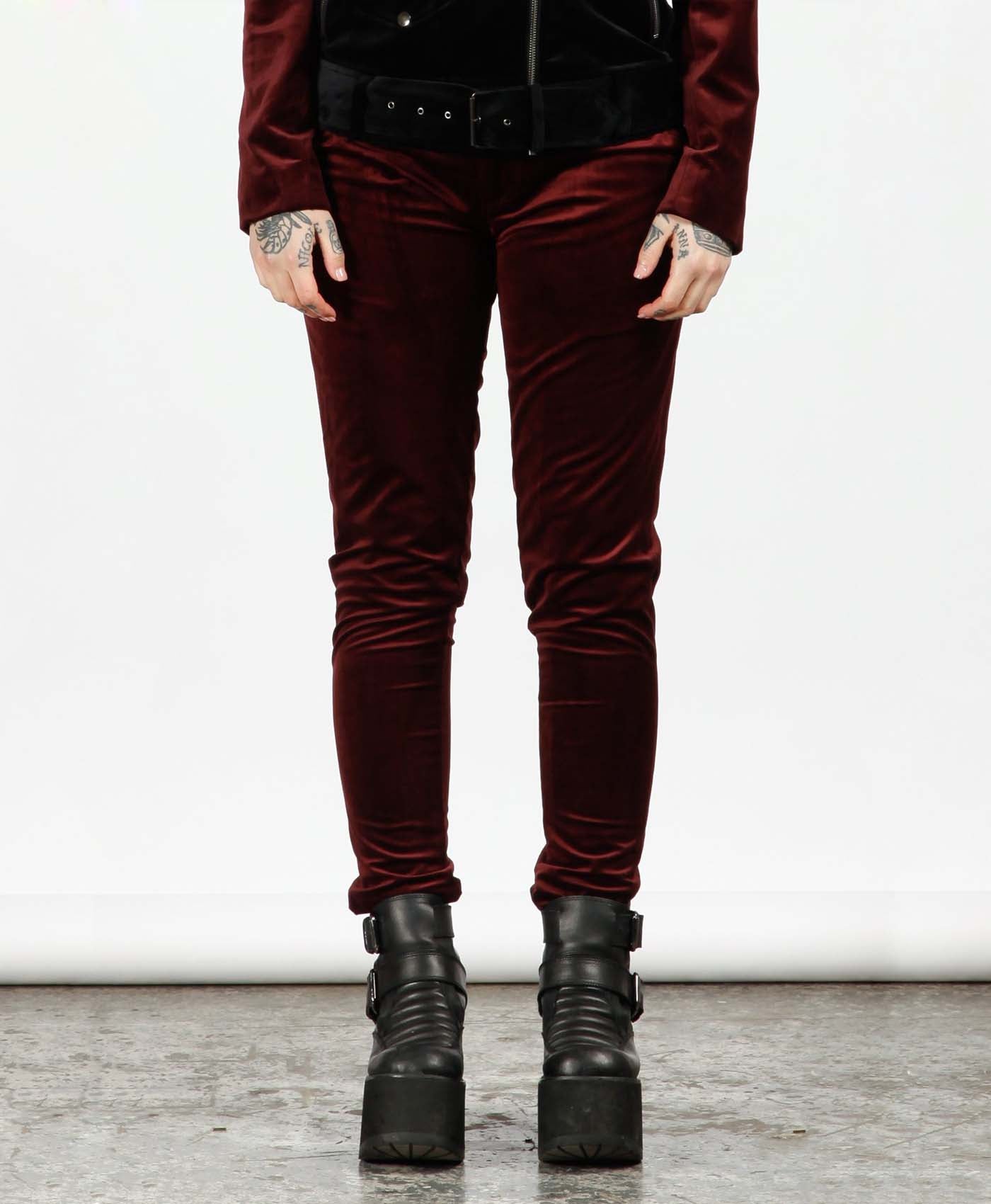 Velvet Skinny Trousers