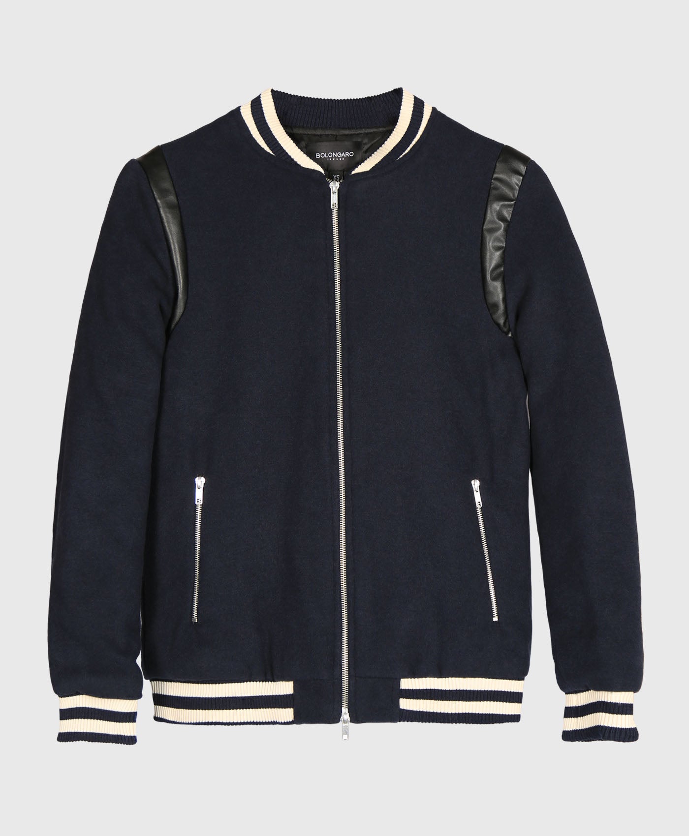 Wool Navy Bomber Jacket